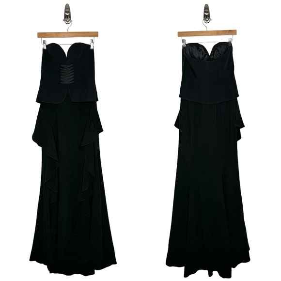 cinq a sept | NWT Dorian Strapless Corset Gown in Black 8 - Picture 2 of 15